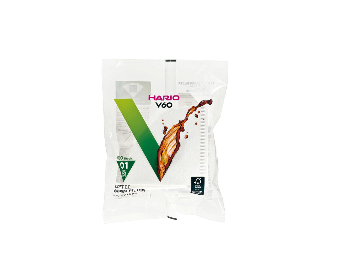 Hario Kaffefiltre 100 stk hvid, 01