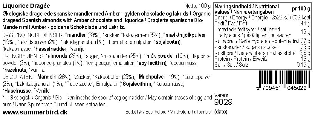 Summerbird, Liquorice Dragée